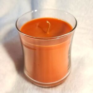 Partylite Candle Harvest Spice Escential Clear Glass Jar  NIB  NWT